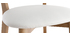 Taburete de cocina de roble vintage con asiento blanco 65 cm DOVE